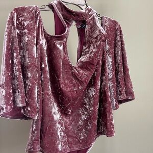 American Eagle Outfitters Velvet Plum Blouse